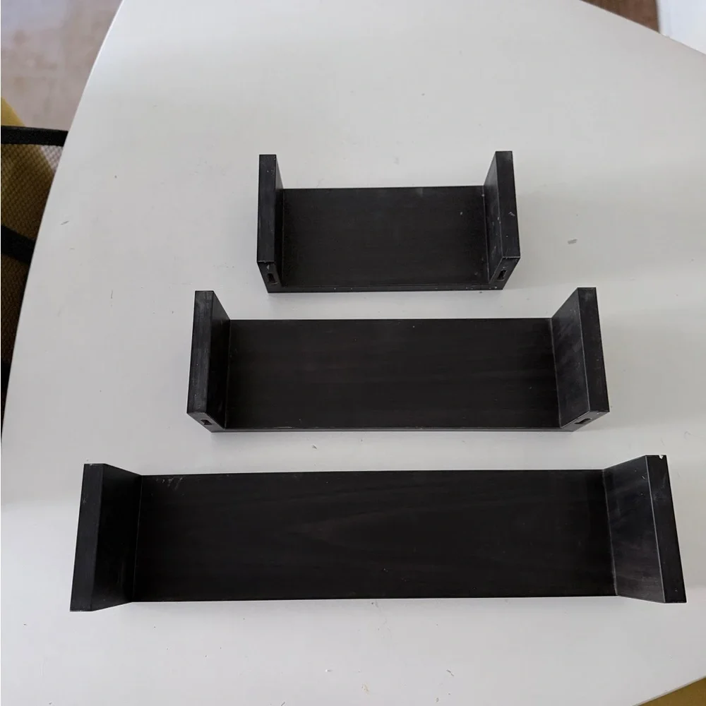 Modern Black Wall Shelf Set